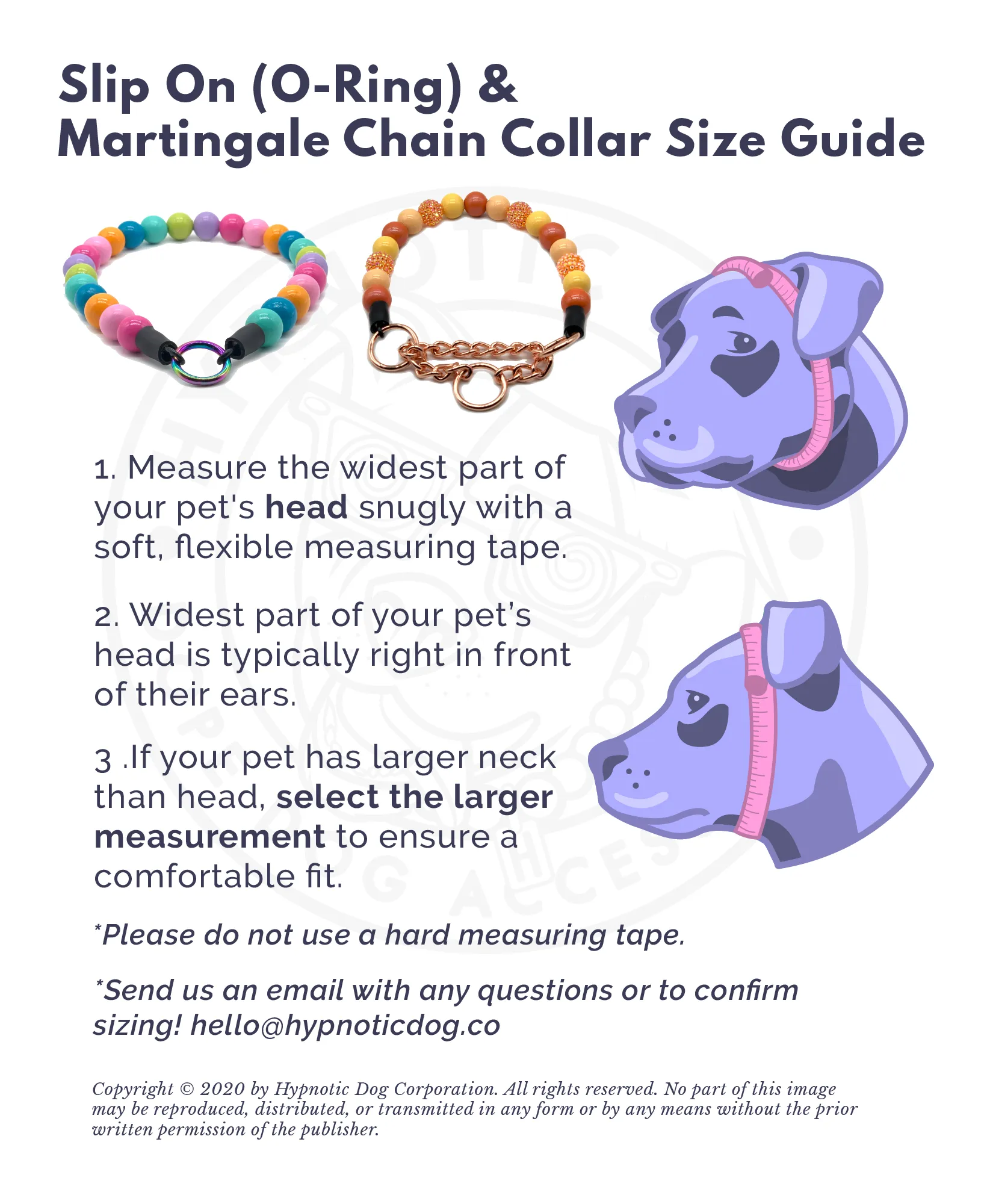 🟧 18" Slip On (Rose Gold O-Ring) Glow in the Dark Acrylic Bead Collar - PRE-MADE/FINAL SALE