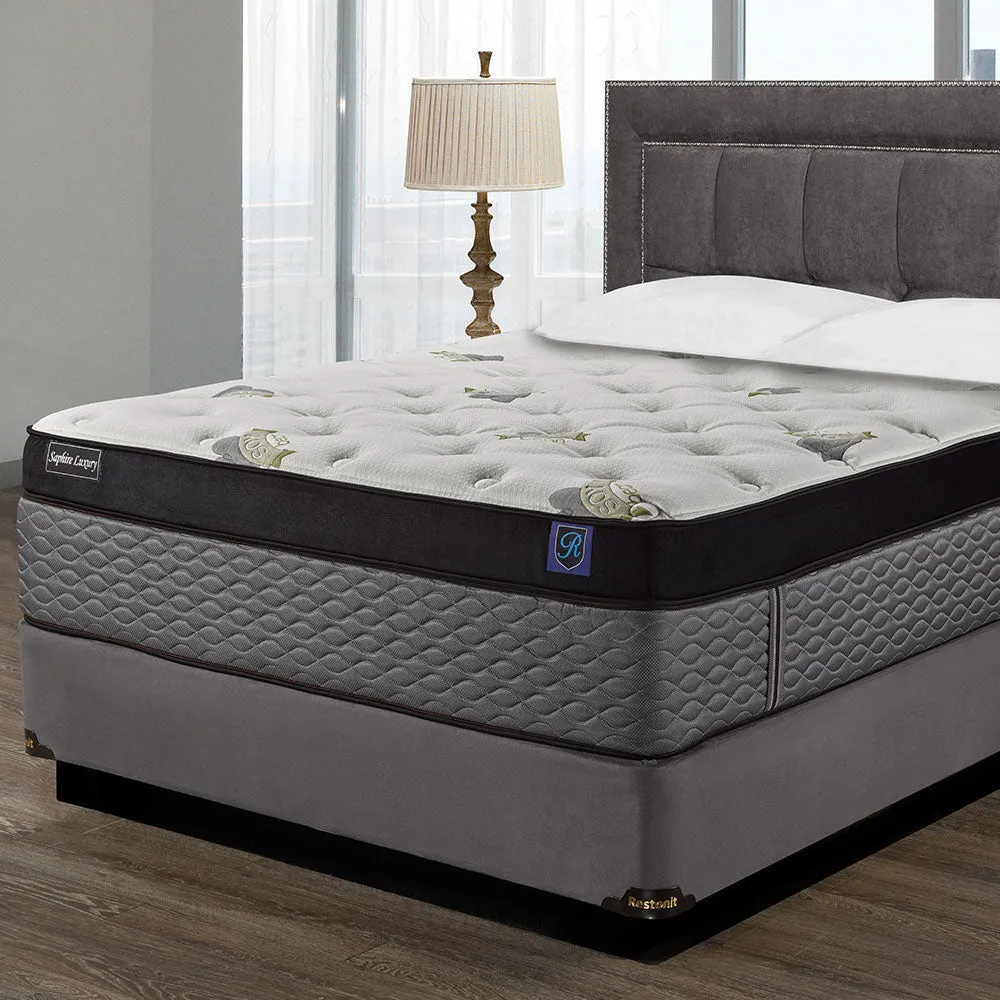 16" Memory Gel Euro Top Pocket Coil Mattress- Foam Encased- Model Winton Saphire