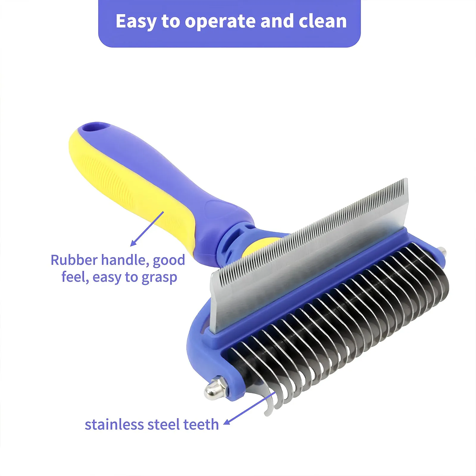 2 in 1 Dematting Comb & Undercoat Rake