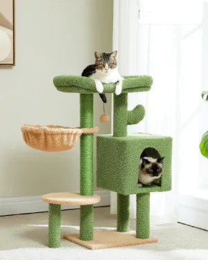35.4" Cactus Cat Scratching Tree with Condo