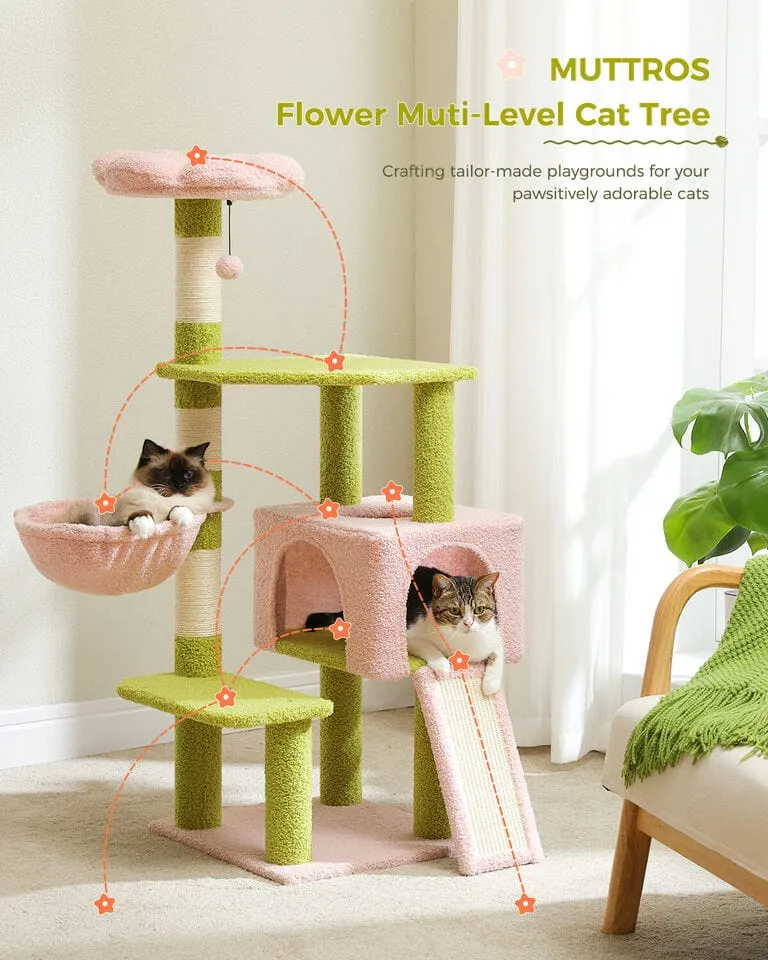 47.2" Flower Top Cat Tree Condo