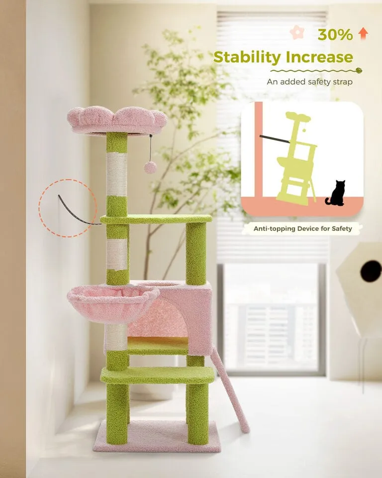 47.2" Flower Top Cat Tree Condo
