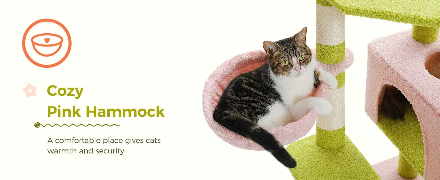 47.2" Flower Top Cat Tree Condo