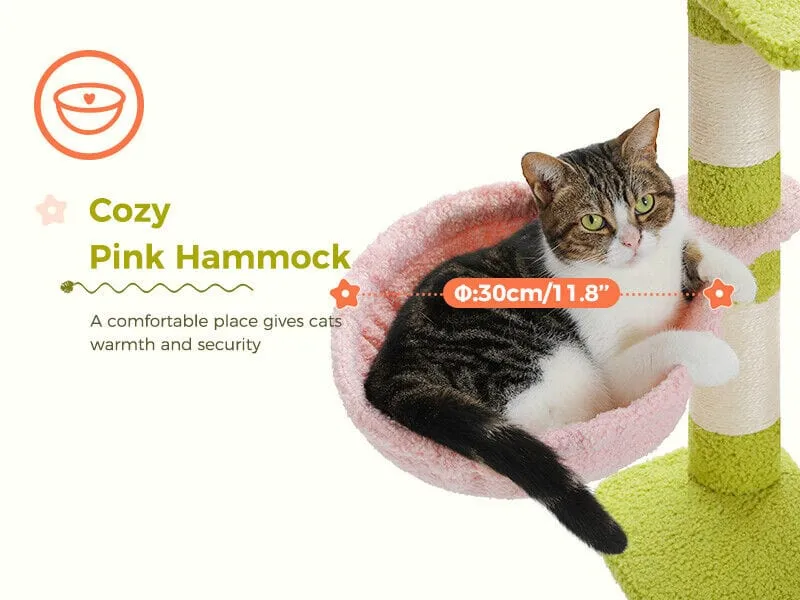 47.2" Flower Top Cat Tree Condo