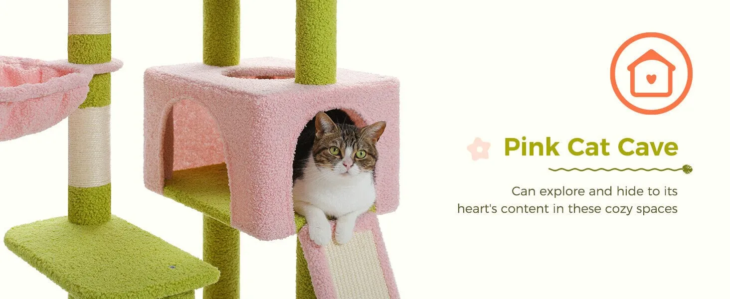 47.2" Flower Top Cat Tree Condo