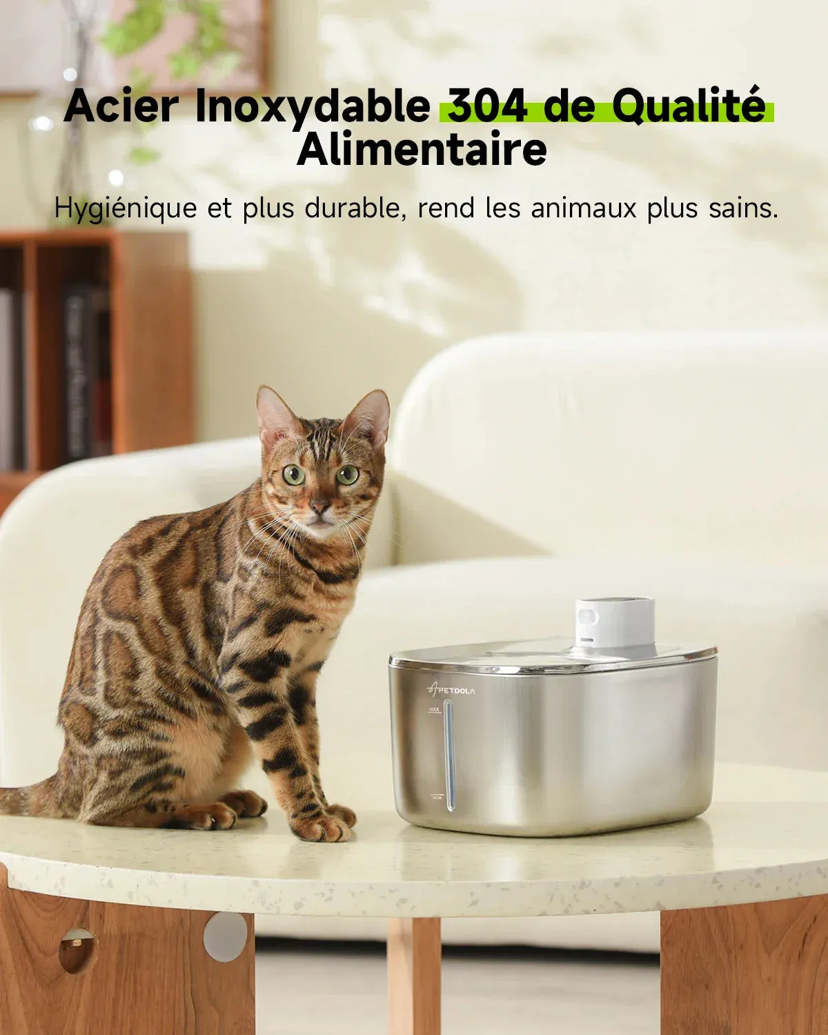 4L Wireless Cat Water Fountain with Auto Sensor