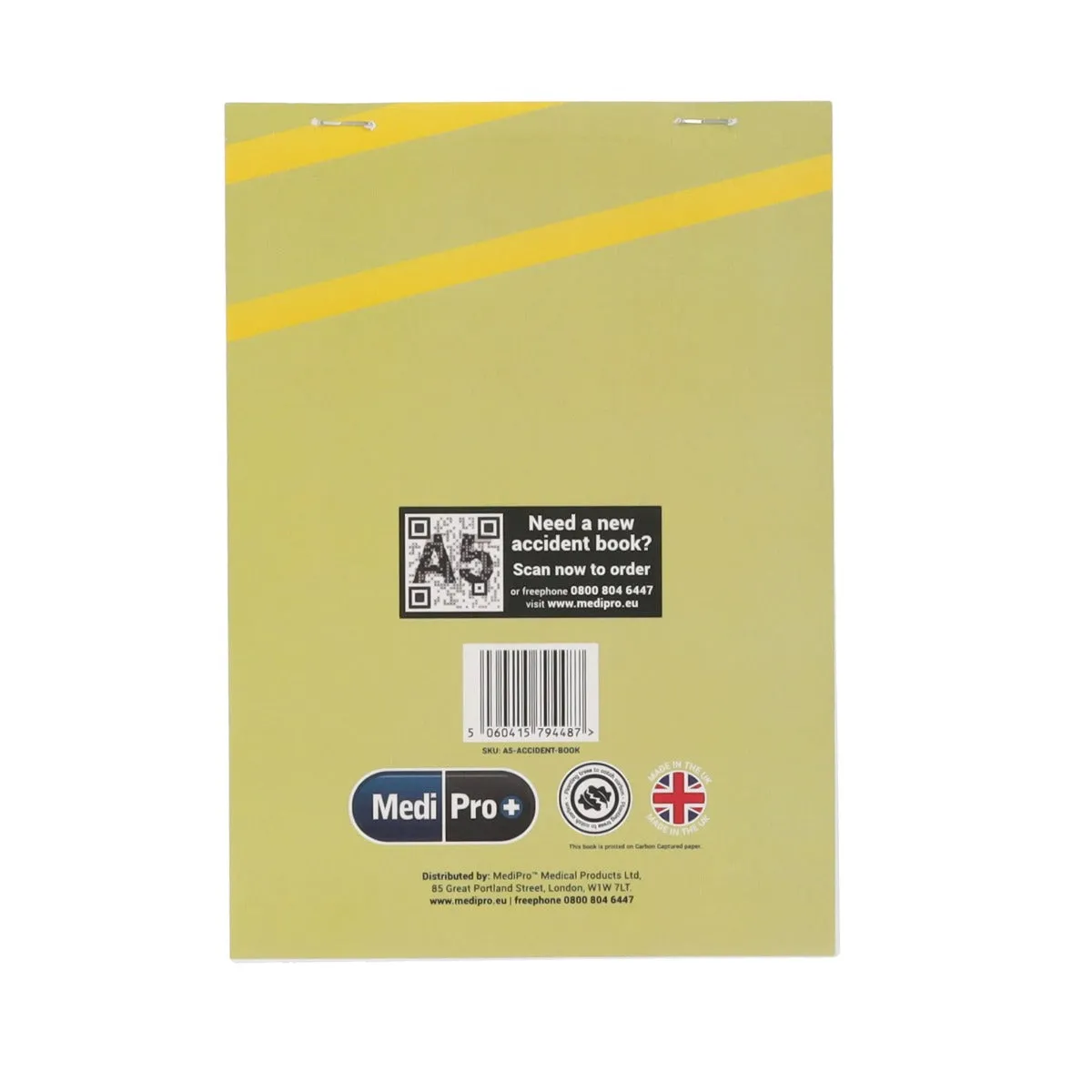 A5 Accident Book - GDPR Compliant - Medipro