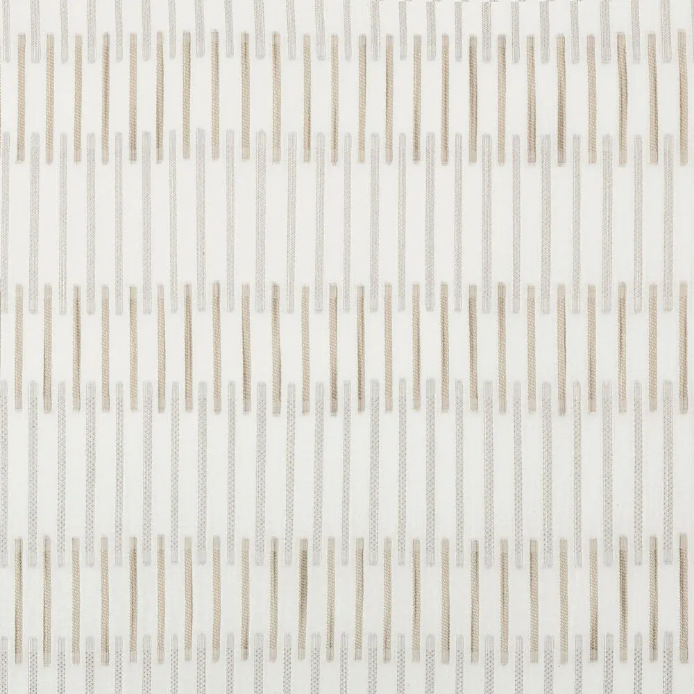 Almond Linear Sheer Drapery Fabric