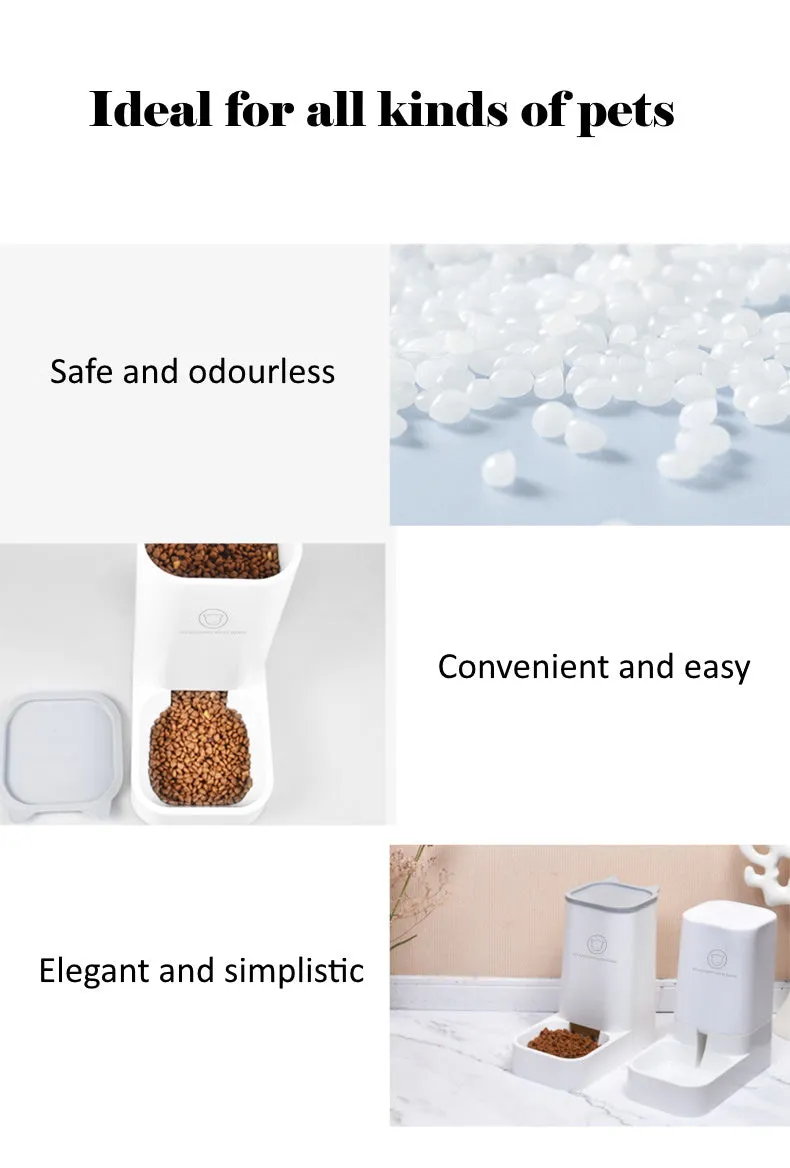 Automatic Food and Water Feeder Set for Pets