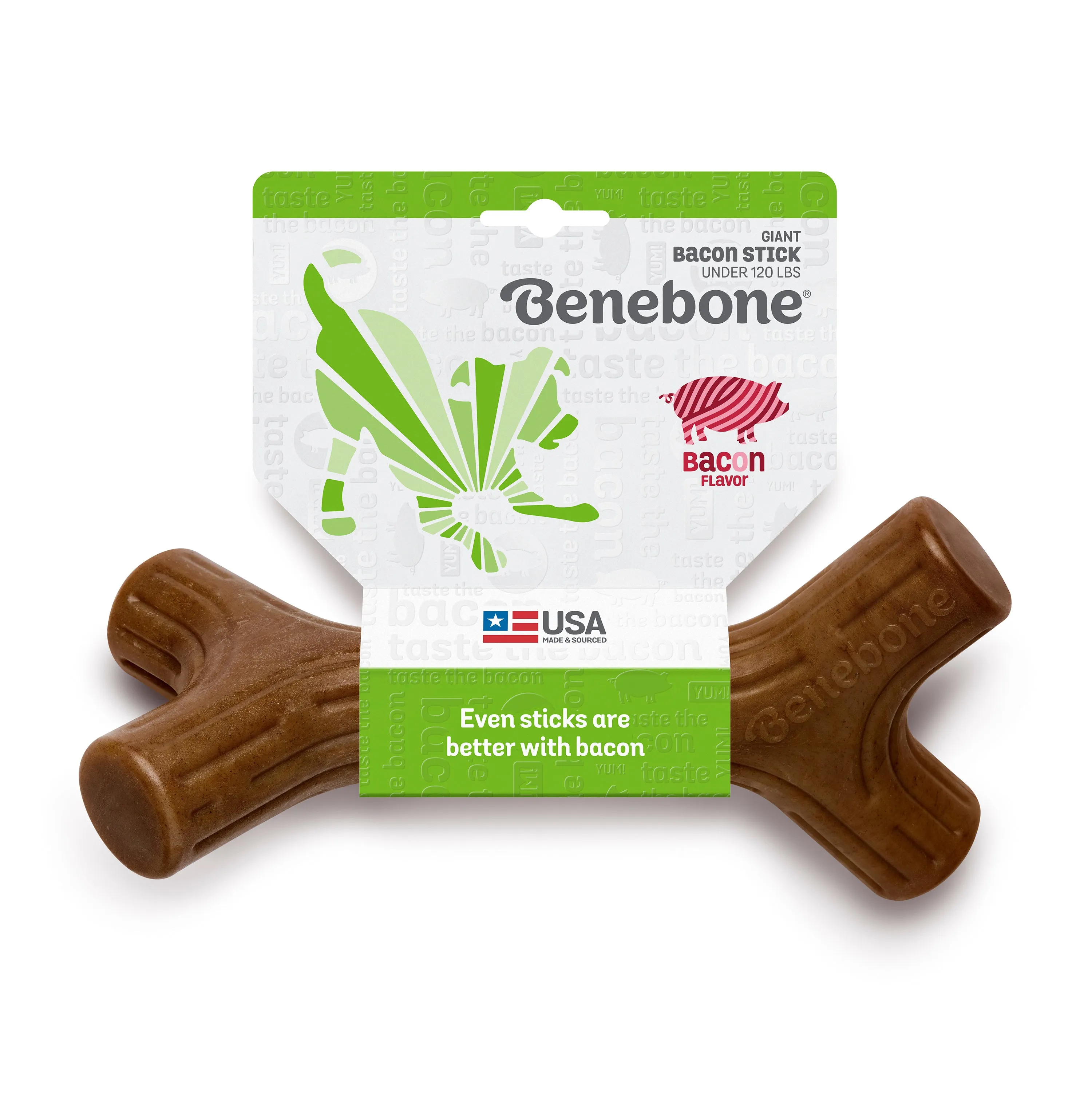 Benebone Bacon Stick Dog Toy