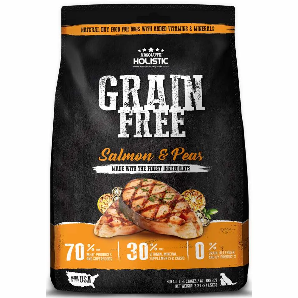 BUNDLE DEAL: Absolute Holistic Salmon & Peas Grain-Free Dry Dog Food