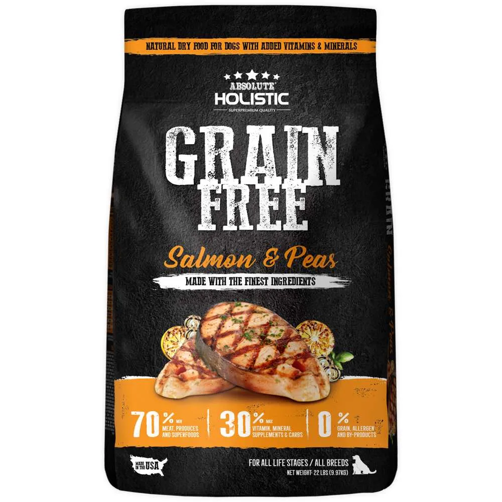 BUNDLE DEAL: Absolute Holistic Salmon & Peas Grain-Free Dry Dog Food