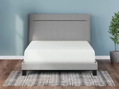 Chime 12 Inch Memory Foam Queen Mattress in a Box with Head-Foot Model-Good Queen Adjustable Base