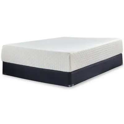 Chime 12 Inch Memory Foam Queen Mattress in a Box with Head-Foot Model-Good Queen Adjustable Base