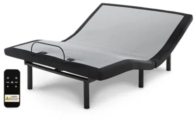 Chime 12 Inch Memory Foam Queen Mattress in a Box with Head-Foot Model-Good Queen Adjustable Base