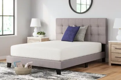 Chime 12 Inch Memory Foam Queen Mattress in a Box with Head-Foot Model-Good Queen Adjustable Base