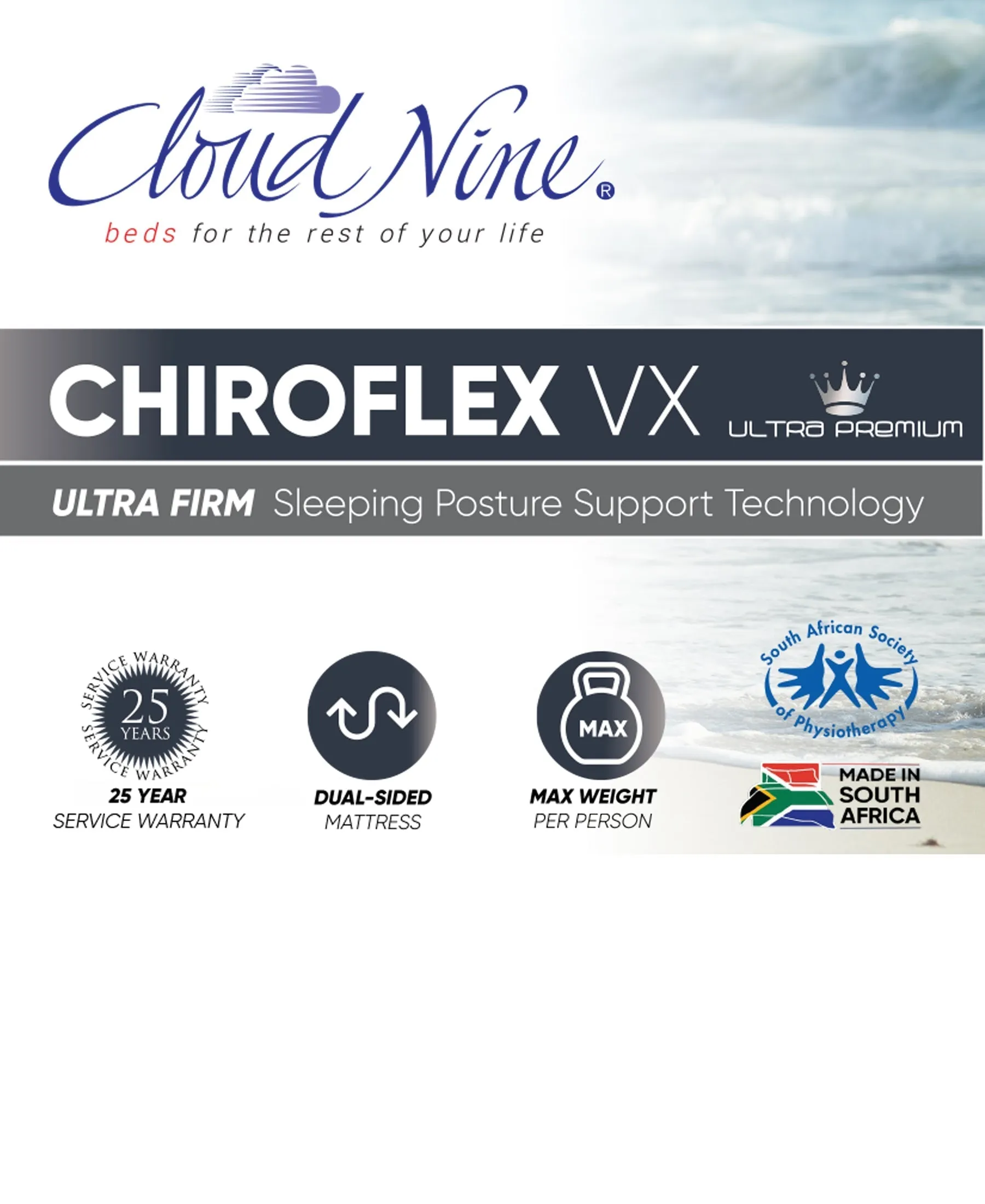 Cloud Nine Chiroflex VX Bed Single