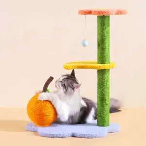 Colourful Cat Climbing Frame With Scratching Post