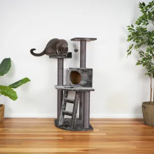 Corner 3 Level Cat Playground - Charcoal