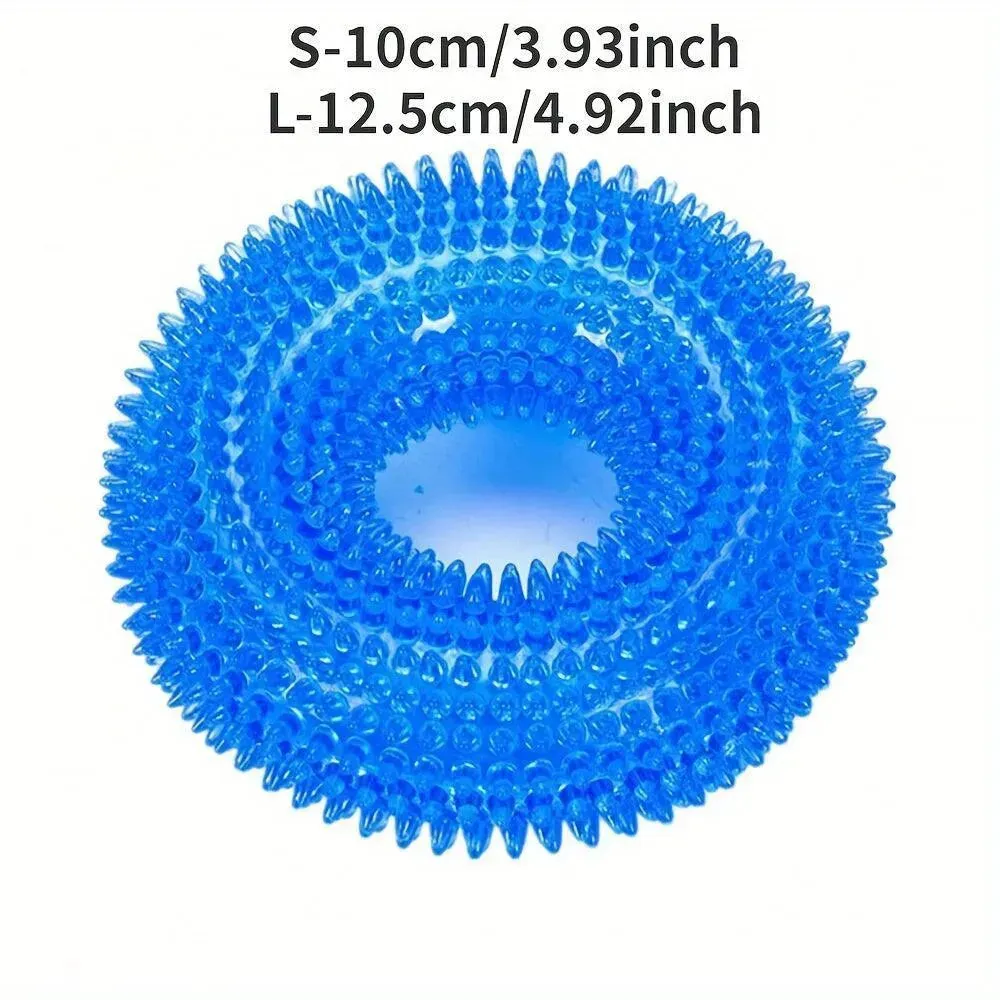 Durable Squeaky Donut Chew Toy for Dogs