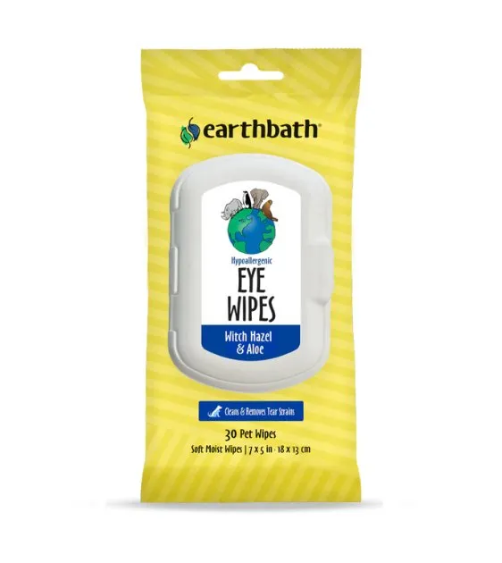 Earthbath Hypoallergenic Eye Wipes for Dogs and Cats