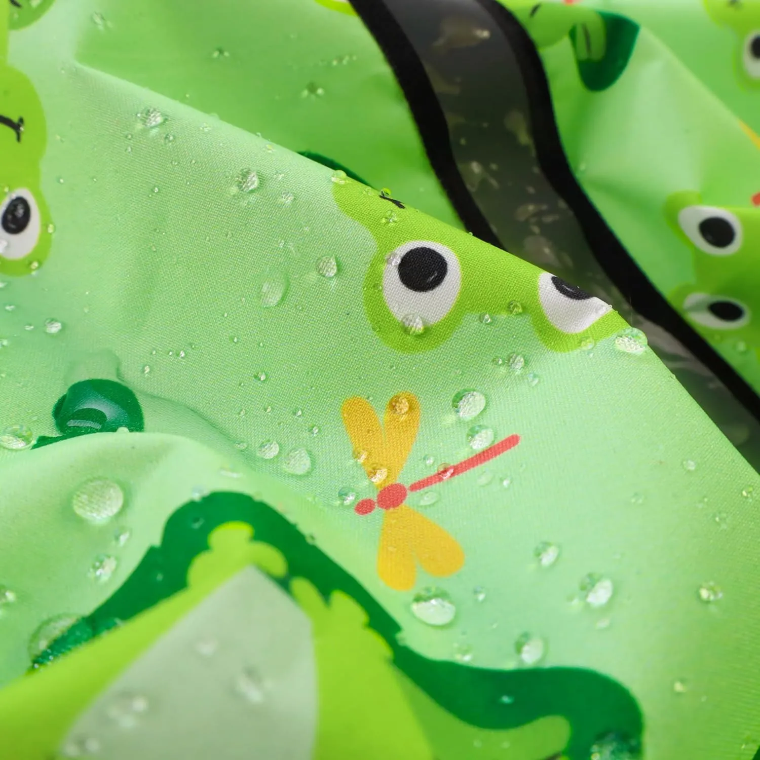 Fitwarm Funny Frog Dog Raincoat with Hood, Waterproof Rain Jacket for Small Dogs Boy Girl, Reflective Pet Poncho with Harness Hole, Packable, Adjustable, Green, Large