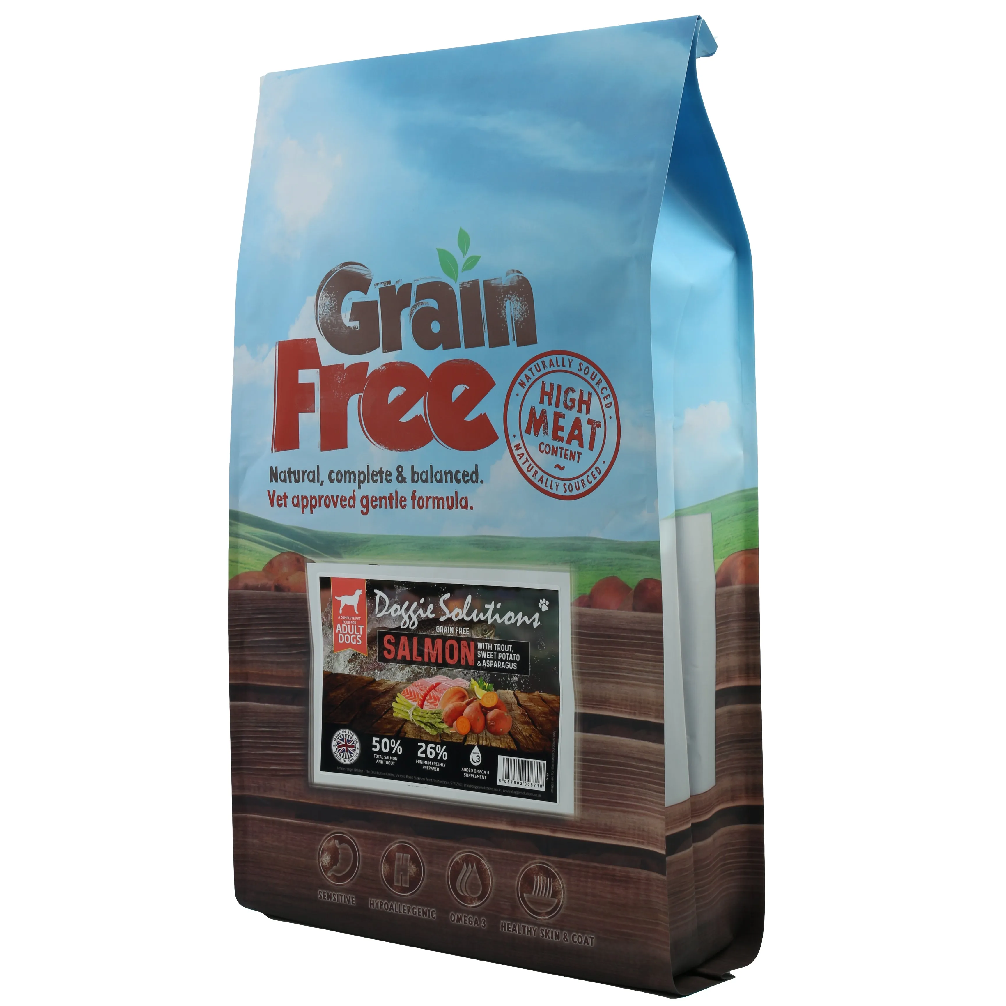 Grain Free Dog Food - Salmon with Trout, Sweet Potato & Asparagus