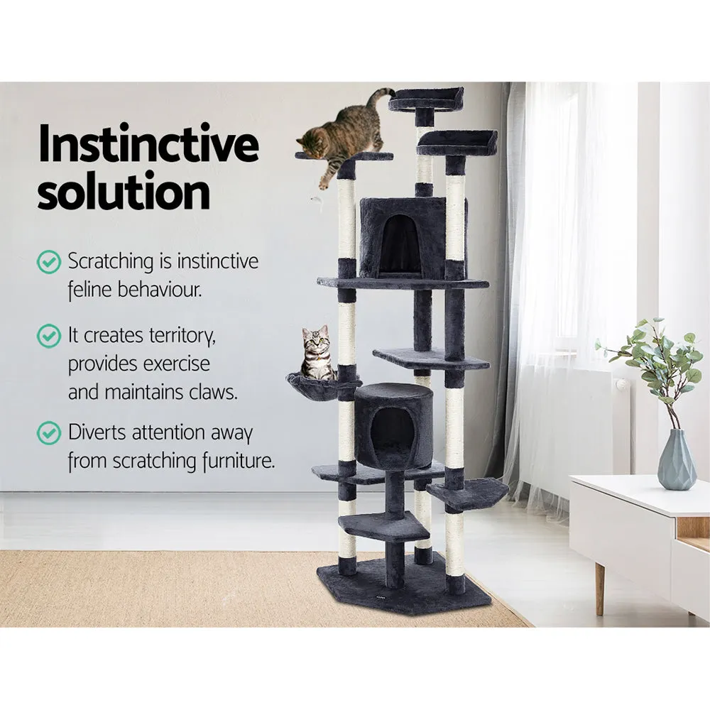 i.Pet Cat Tree Scratching Post - Furniture Wood [203cm]