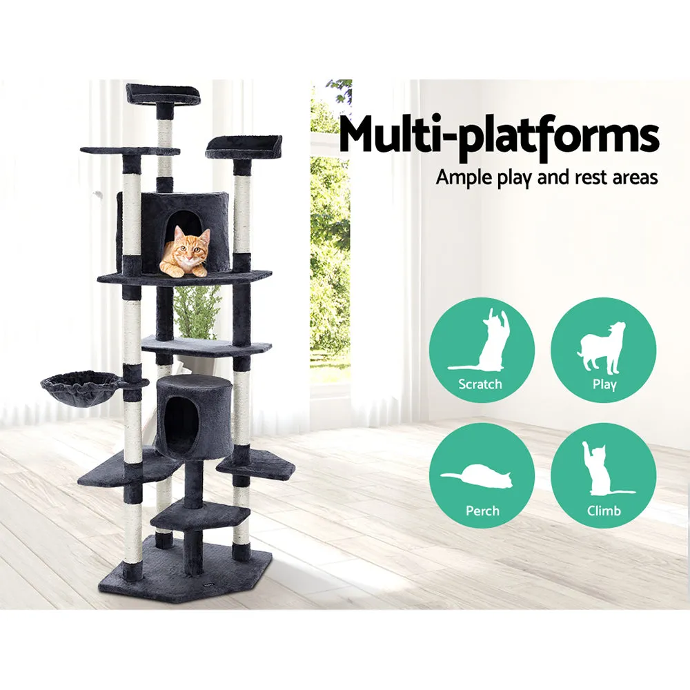i.Pet Cat Tree Scratching Post - Furniture Wood [203cm]