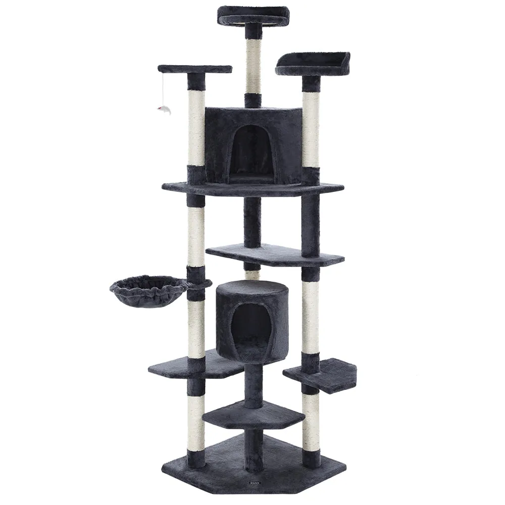 i.Pet Cat Tree Scratching Post - Furniture Wood [203cm]