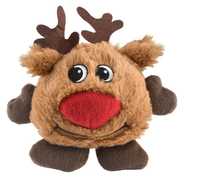 Jeffers Christmas Character Plush Orbs Squeaker Dog Toy