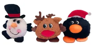 Jeffers Christmas Character Plush Orbs Squeaker Dog Toy