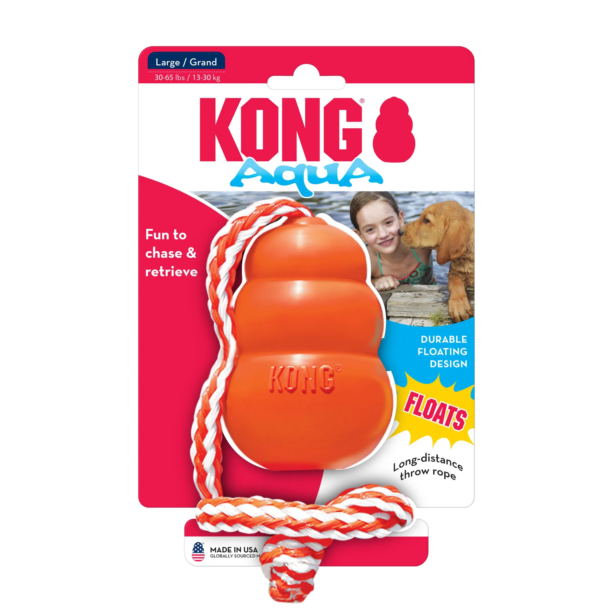 KONG | Active Dog Floating Retrieve Toy | Cool Aqua - Large