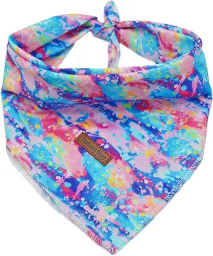 Lionheart Glory Colorful Dog Bandana 1 Pack, Soft Washable Square Adjustable Dog & Cat Scarf