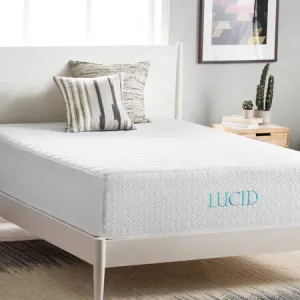 Lucid 14" Plush Memory Foam Mattress, Four-Layer, Multiple Sizes