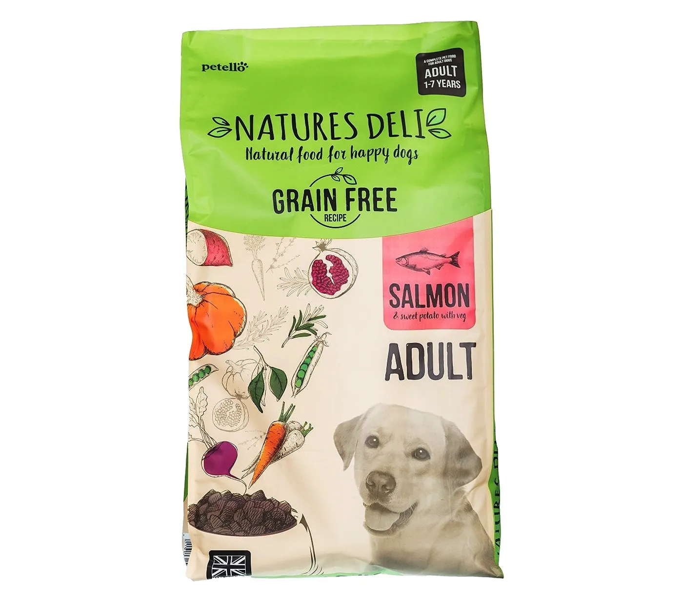 Natures Deli - Adult Grain Free Salmon & Sweet Potato Dog Food - 2kg