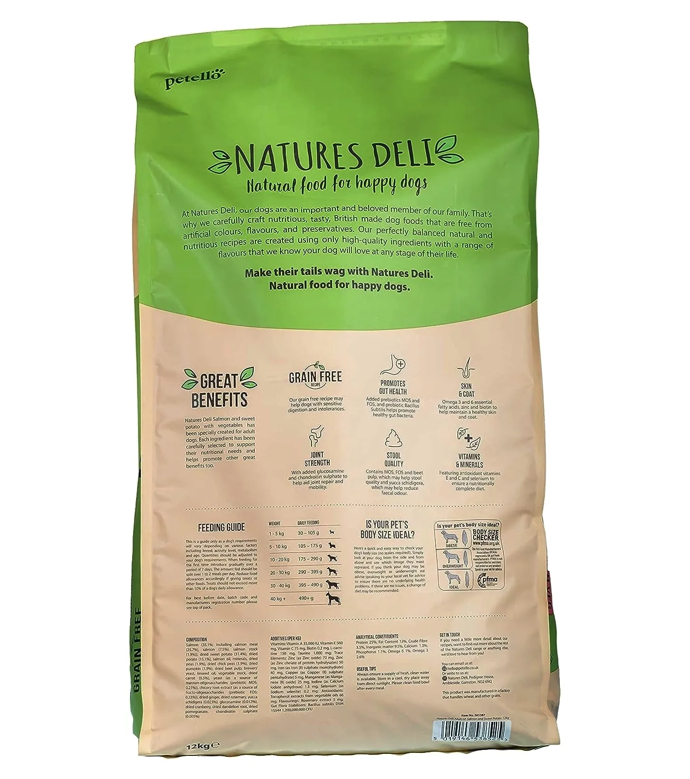 Natures Deli - Adult Grain Free Salmon & Sweet Potato Dog Food - 2kg
