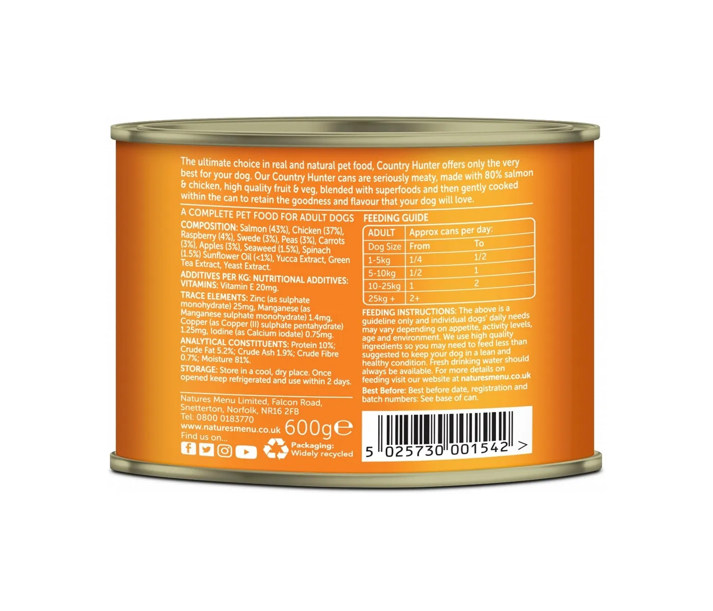 Natures Menu - Country Hunter Salmon & Chicken with Superfoods - 600g