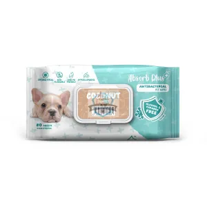 NEW LOOK: Absorb Plus Antibacterial Coconut Scented Pet Wipes (3 Packs Promo)
