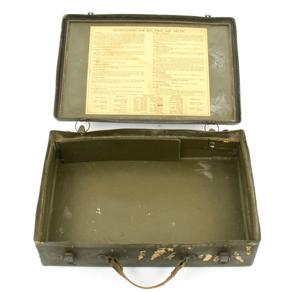 Original U.S. WWII Medical Arcitc First Aid Kit Case