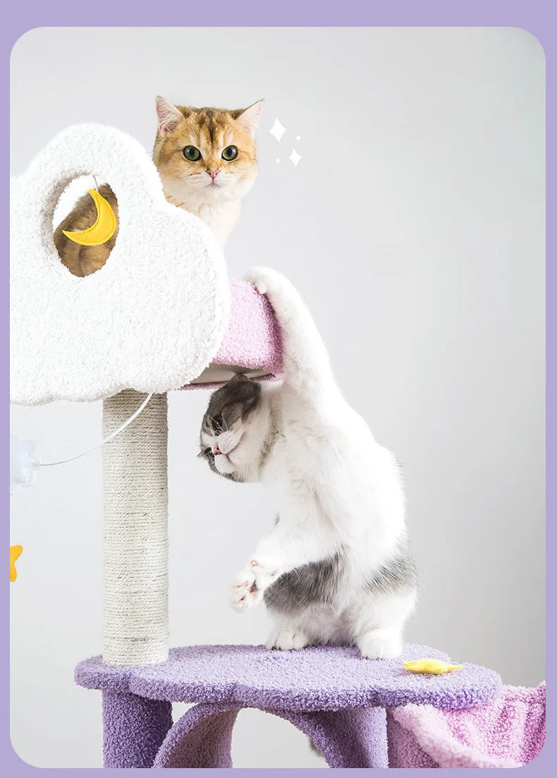 Pawfey Dreamland Cat Tree - Enchanting Play Tower for Your Feline Friends