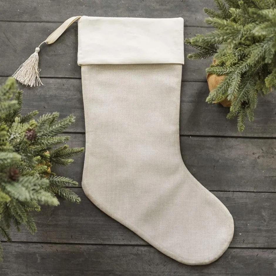 Personalized Cotton Pet Stockings with Tassel
