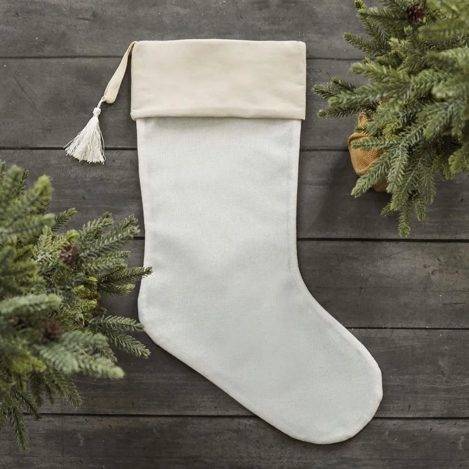 Personalized Cotton Pet Stockings with Tassel
