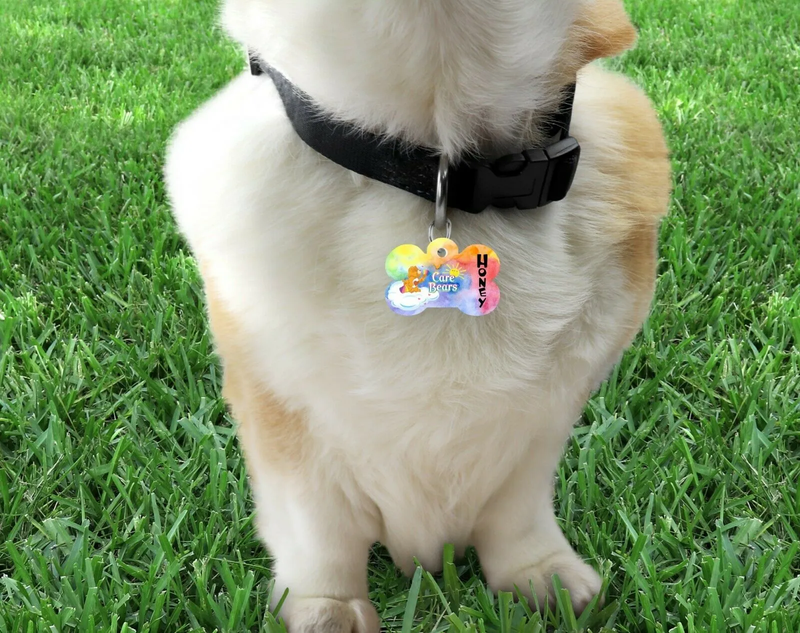 Pet ID Tag Care Bears Personalized Custom Double Sided Pet Tag w/name & number Petcollarshandmade