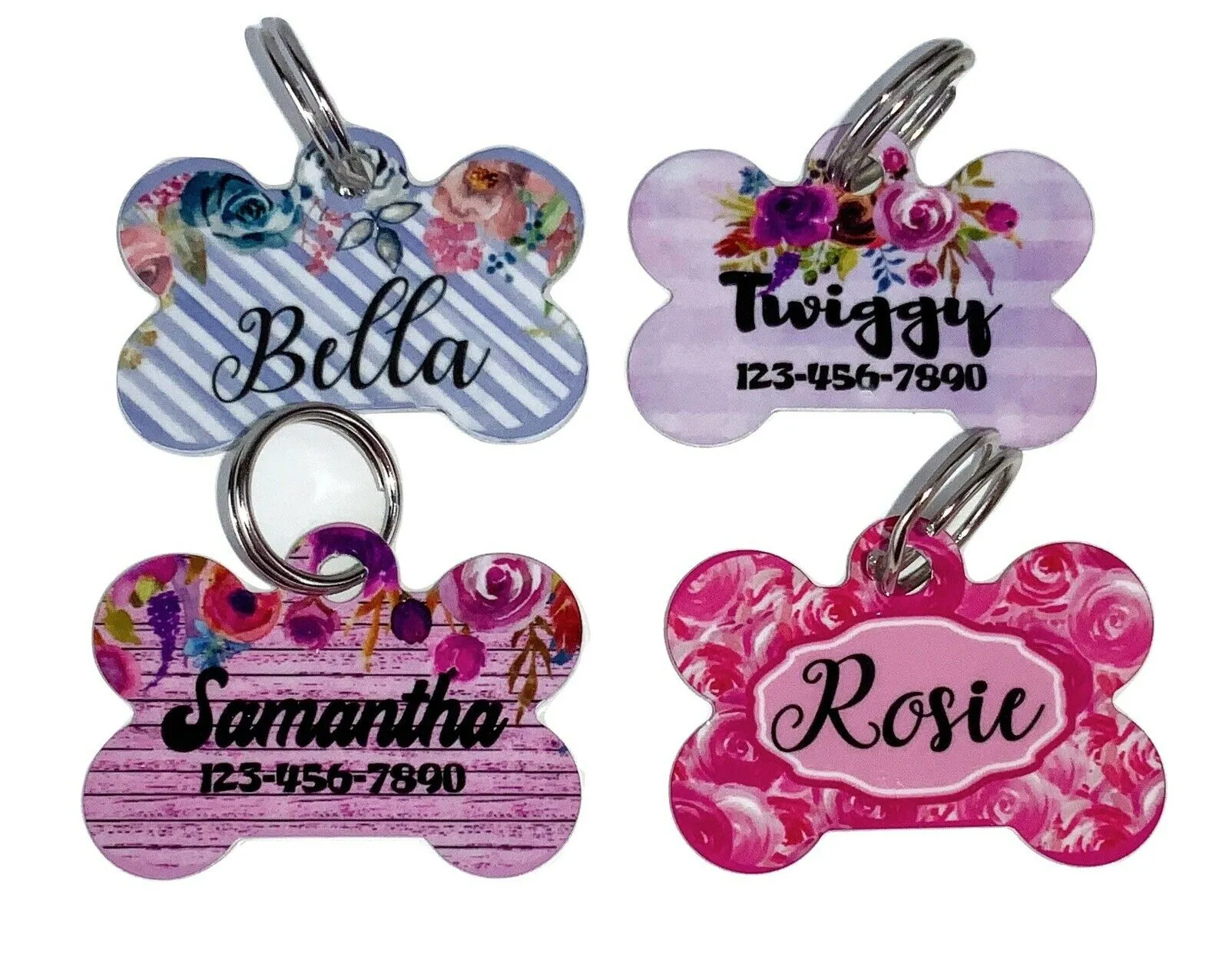 Pet ID Tag Care Bears Personalized Custom Double Sided Pet Tag w/name & number Petcollarshandmade