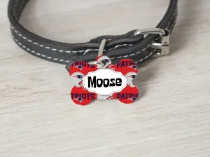 Pet ID Tag New England Patriots NFL Personalized Custom Double Sided Pet Tag Petcollarshandmade