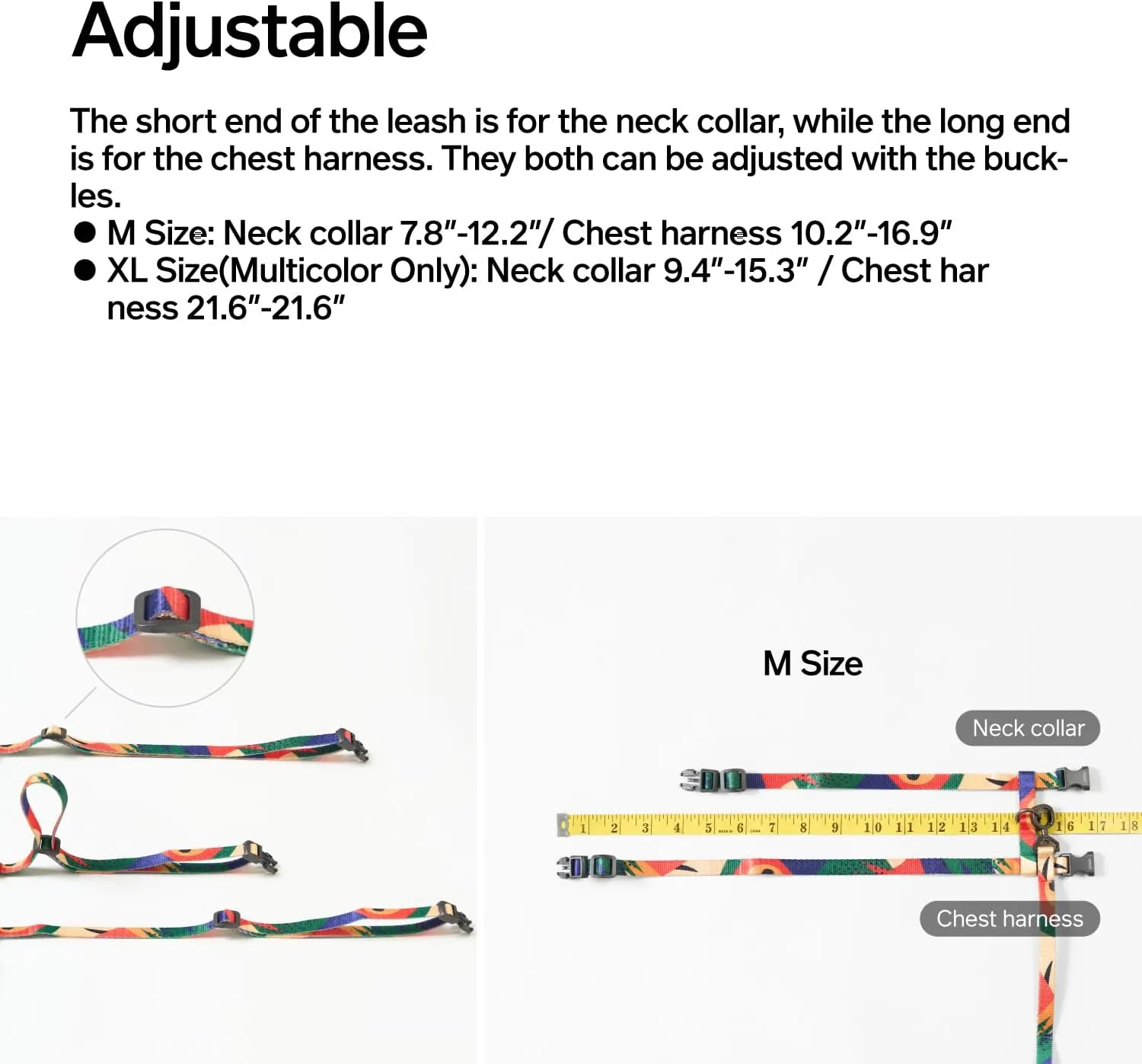 pidan Cat Harness & Leash Set, Cats Escape Proof Adjustable Kitten Harness for Large Small Cats, Lightweight Soft Walking Travel Petsafe Harness Grey,Neck Girth 7.8'' 12.2'', Chest Girth 10.2'' 16.9''