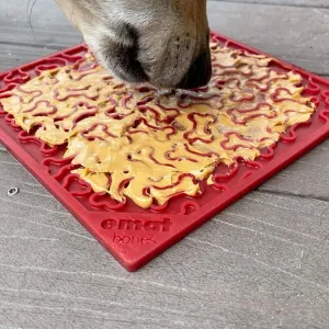 Red Bones Enrichment Licking Mat for Dogs