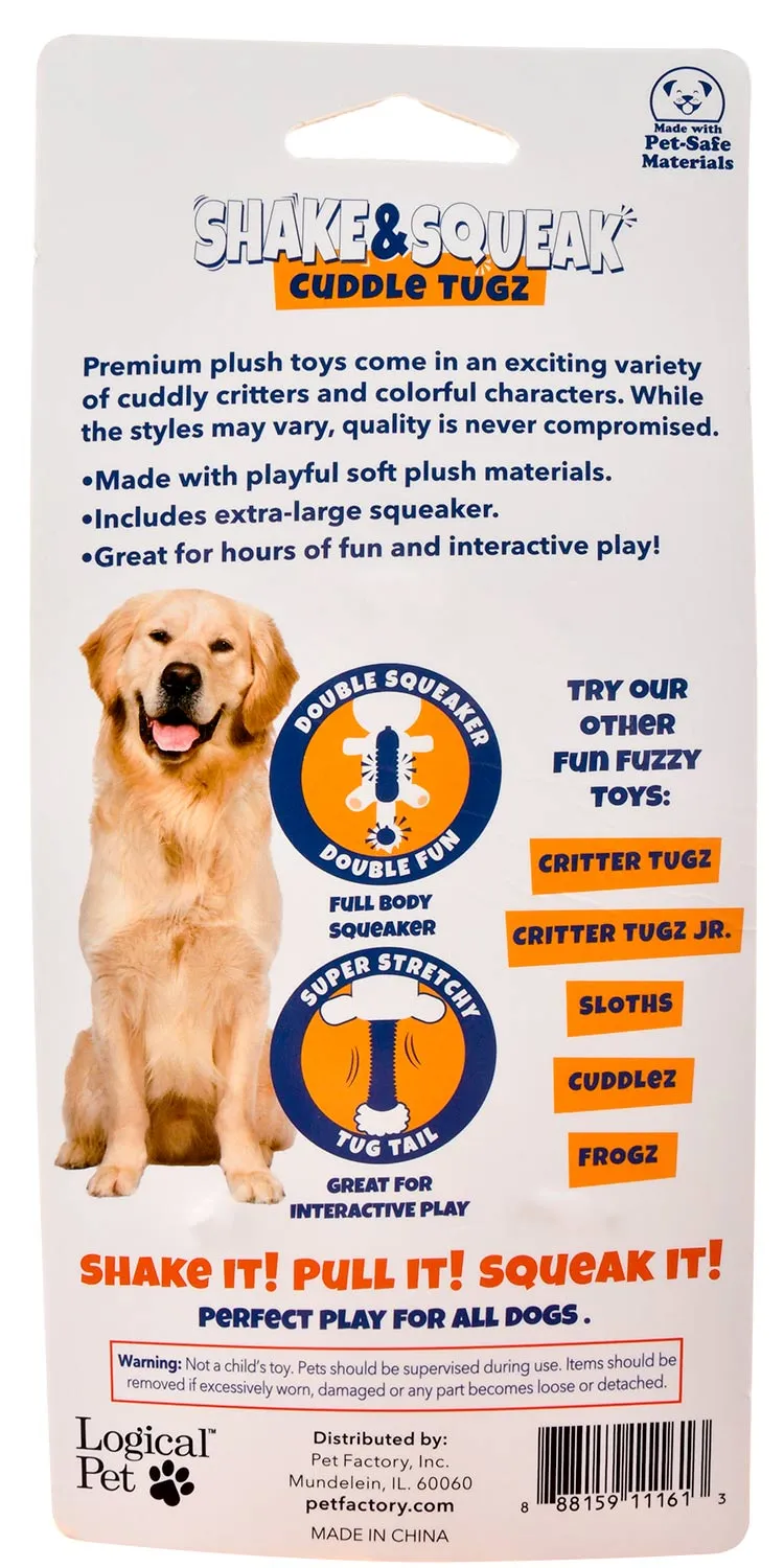 Shake & Squeak Cuddle Tugz Dog Toy, Assorted