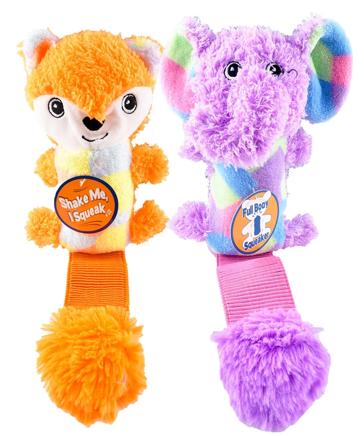 Shake & Squeak Cuddle Tugz Dog Toy, Assorted